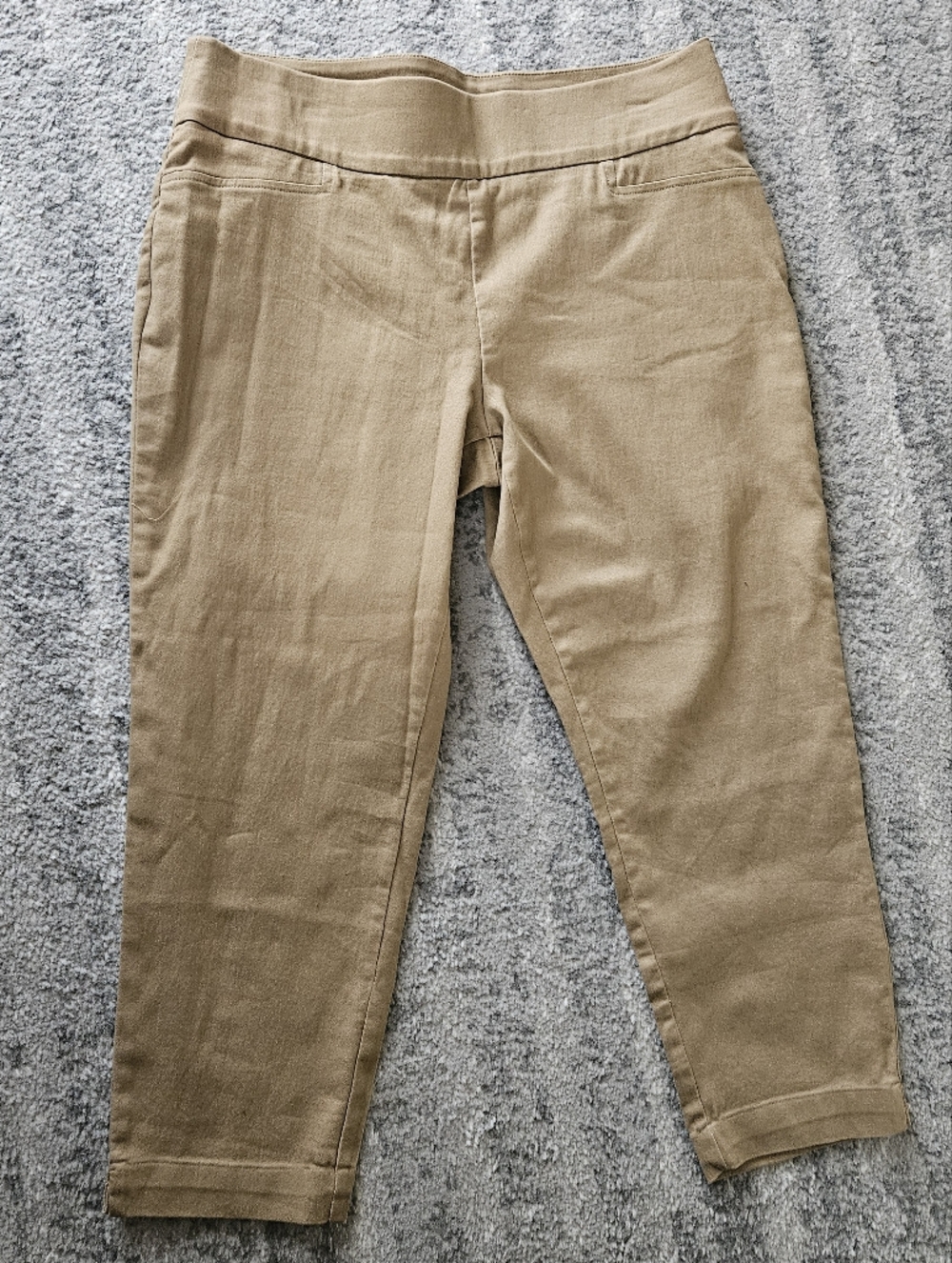 St. John's Bay Khaki Tan Stretch Ankle Pant, Size 12P